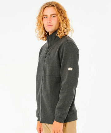 Rip Curl Vaporcool 1/4 Zip Sweat Shirt - Washed Black